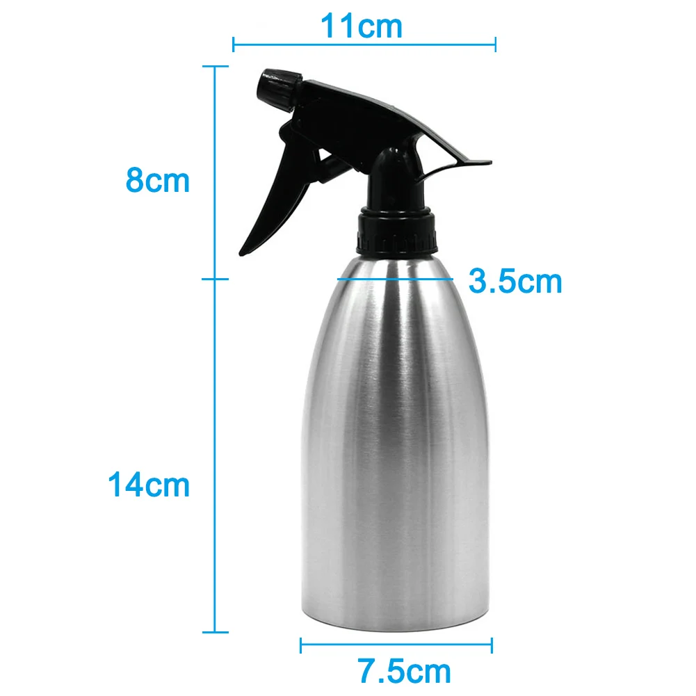 

Stainless Steel Spray Bottle 500ml Container Oil Seasoning Sprayer for BBQ Cooking Kitchen HFD889