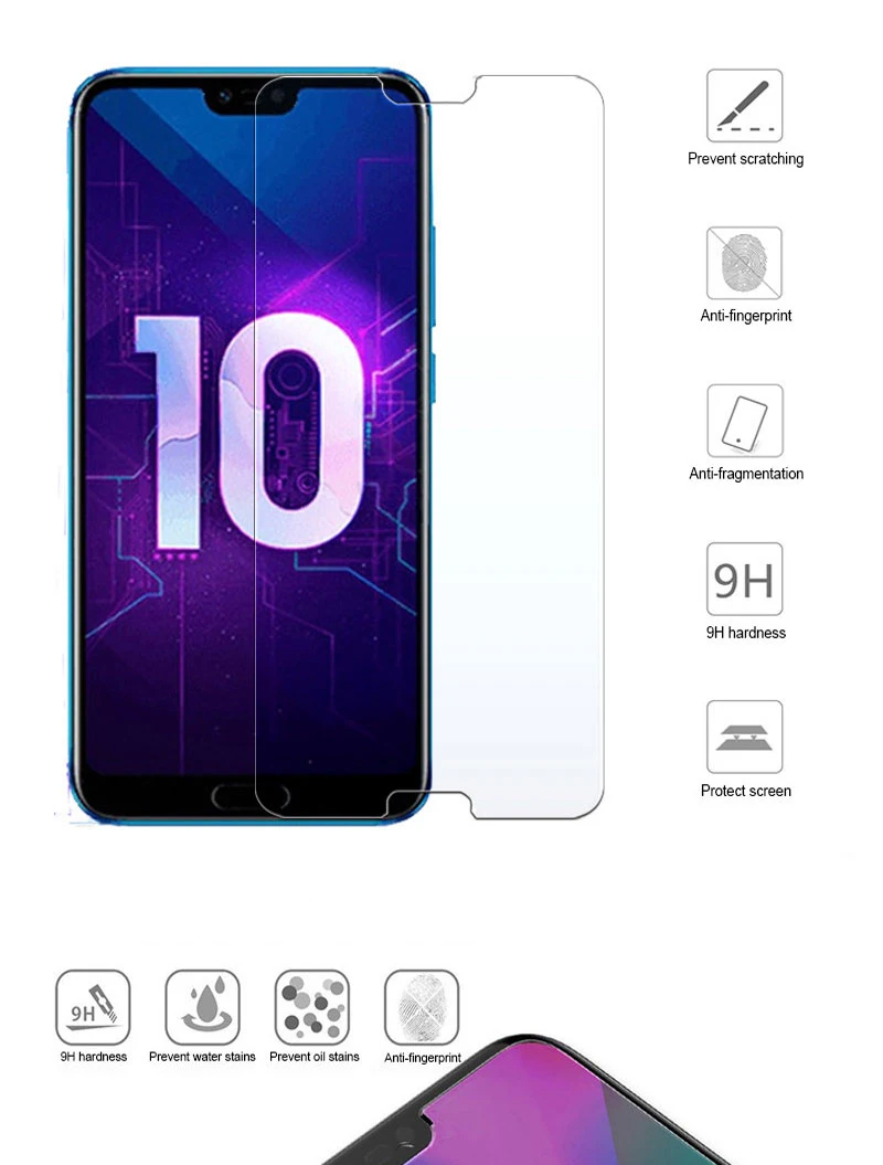 Закаленное стекло для huawei Honor 10 9 Lite 8x 20i 10i Защитное стекло для экрана Honor 10 20, 8C, 8a, 7a, 7c, 9x, Pro, стекло