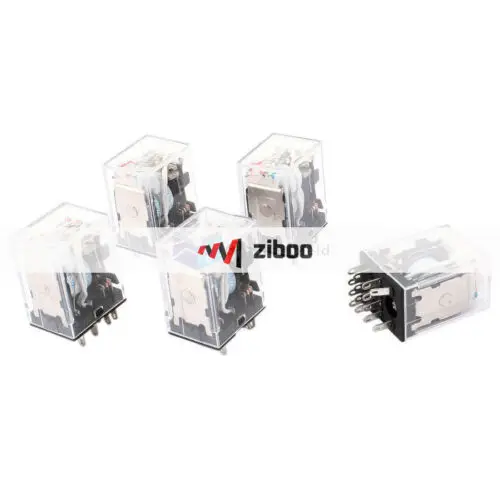 

5 шт. HH54PL 14 шпильки 4PDT красный светодиодный индикатор светильник Мощность реле переменного тока 110/120V.