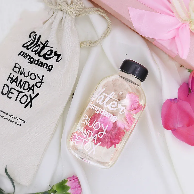 1000 мл 600 стеклянные бутылки для воды спортивные девочек и студентов креативная