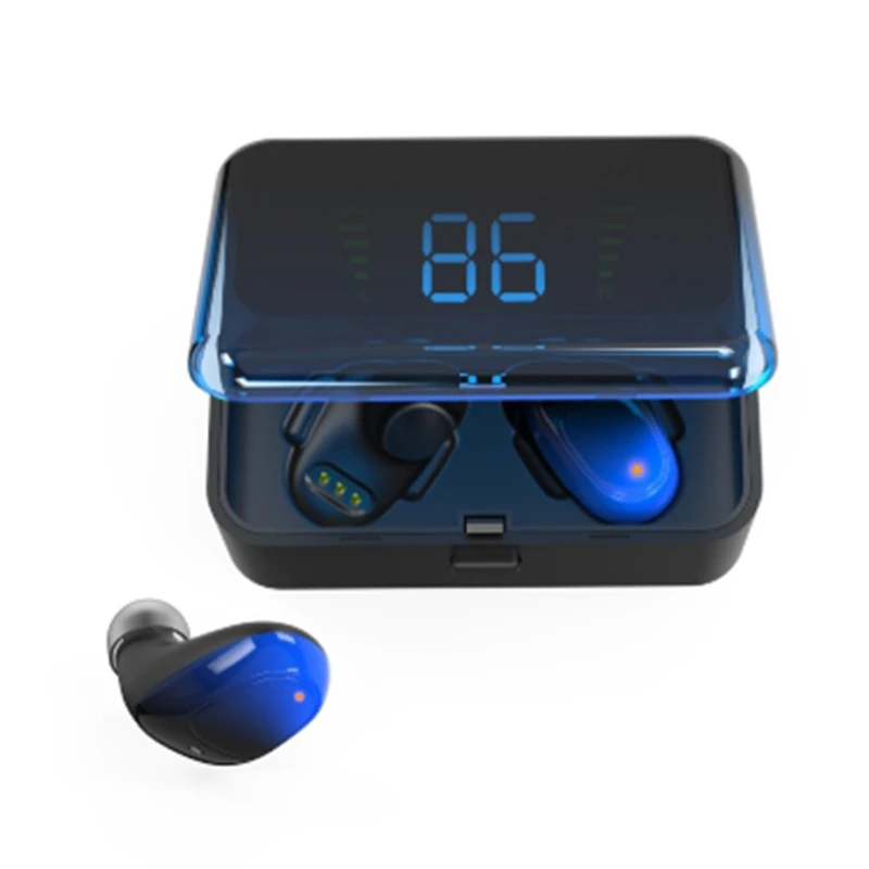 ES01 беспроводные наушники TWS Bluetooth гарнитура 5 0 контакт HD стерео (синий) |