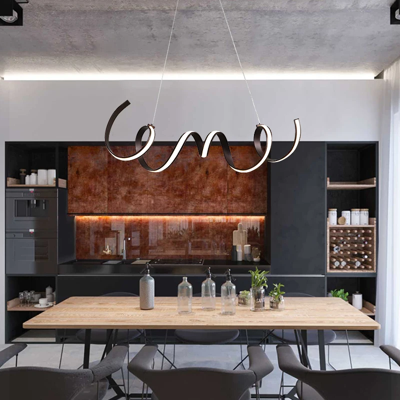 Светодиодные подвесные светильники современная волна подвесной светильник для