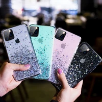 luxury bling glitter phone case for iphone 13 12 mini 11 pro xs max x xr 8 7 6s 6 plus se 2020 soft silicone clear cover case