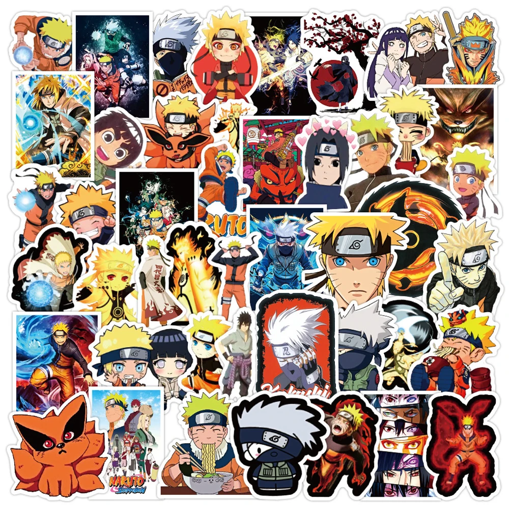 

100PCS Naruto Anime Stickers DIY Skateboard Fridge Phone Guitar Travel Snowboard Motorcycle Cartoon Graffiti Sticker for Kids