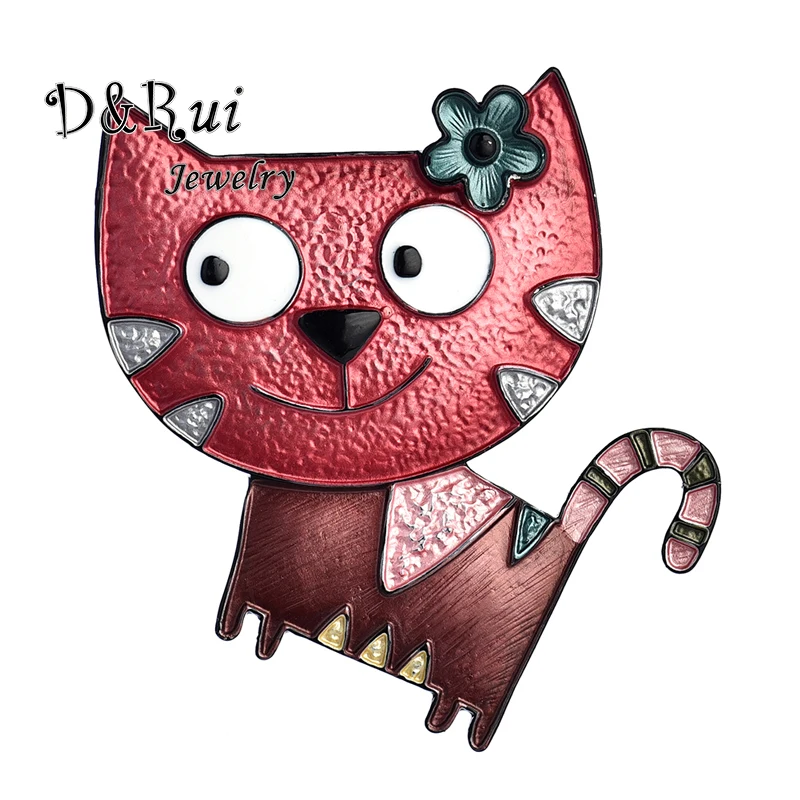 D & Rui бижутерия милая большая брошь и булавка в виде кота с лицом для ребенка