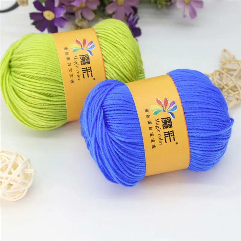 Вязание крючком Diy свитер линия шарфа 4 пряди грубой хлопковой шерсти группа