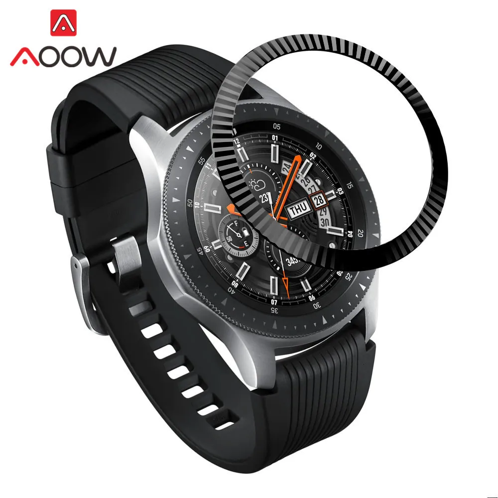 Нержавеющая сталь ободок кольцо стиль для samsung gear S3 Frontier Galaxy Watch 42 мм 46 мм клейкая крышка защита аксессуары