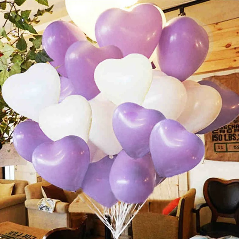10/20 шт. 10 дюймов цветные латексные воздушные шары в форме сердца макарон вечерние
