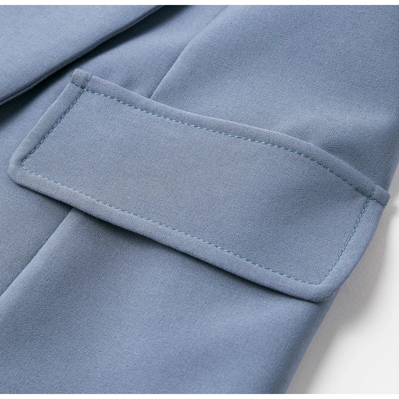 Сексуальные блейзеры на одно плечо женские синие Асимметричные рабочие зимние