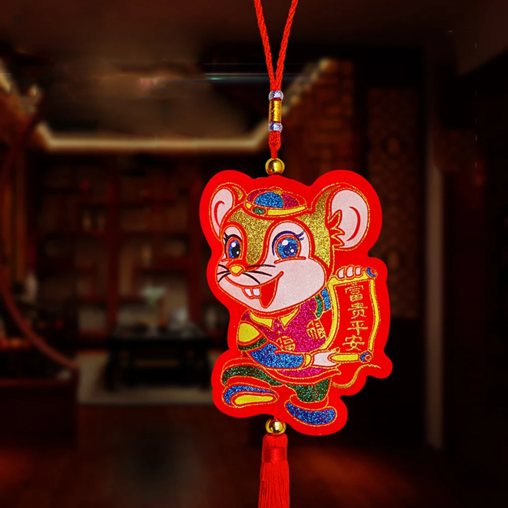 2 шт. 2020 подвесной зодиак китайский новый год искусственное украшение для