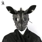 Маска-Кролик для Хэллоуина, женская маска с паровыми ударами, маска-Кролик для косплея, синтетическая кожа, Чумного доктора, карнавал вечерние, стимпанк, реквизит