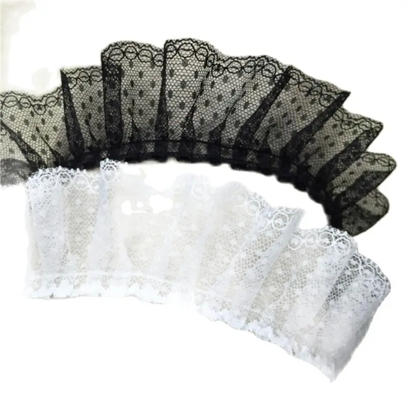 1 ярд плиссированный Тюль кружевная отделка ткань 5 см лента для аппликации