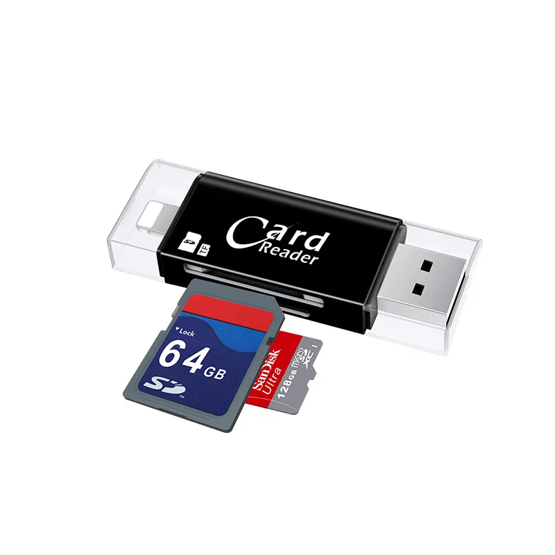 3в1 Micro USB SD TF Microsd SDHC кардридер для iPad iPhone X 8 7 6 6S Plus 5 5S SAMSUNG huawei Android OTG Phone | Компьютеры