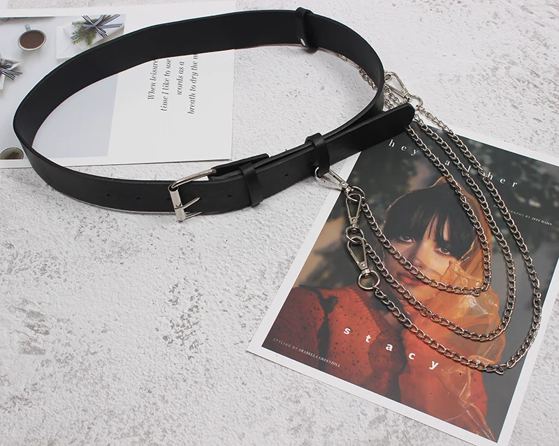 WKOUD EAM 2020 новый индивидуальный ремень из искусственной кожи для женщин панк