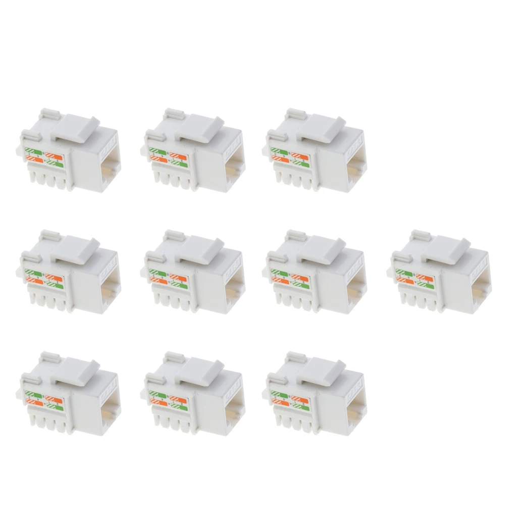 Сетевой модуль RJ45 Cat6 Keystone Ethernet Punch Down адаптер-10 шт. | Компьютеры и офис