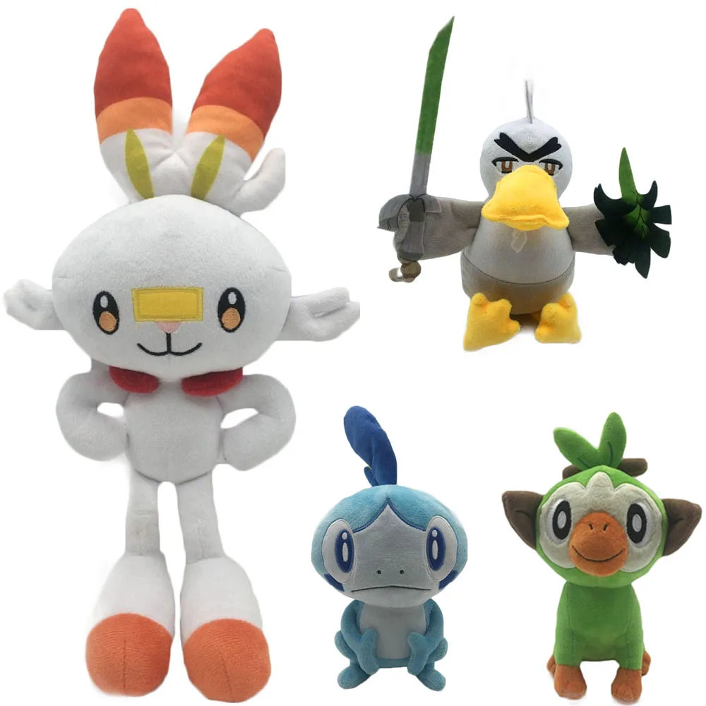Плюшевые куклы с мечом и щитом губчатый скорбанни Grookey Sirfetch мягкие плюшевые