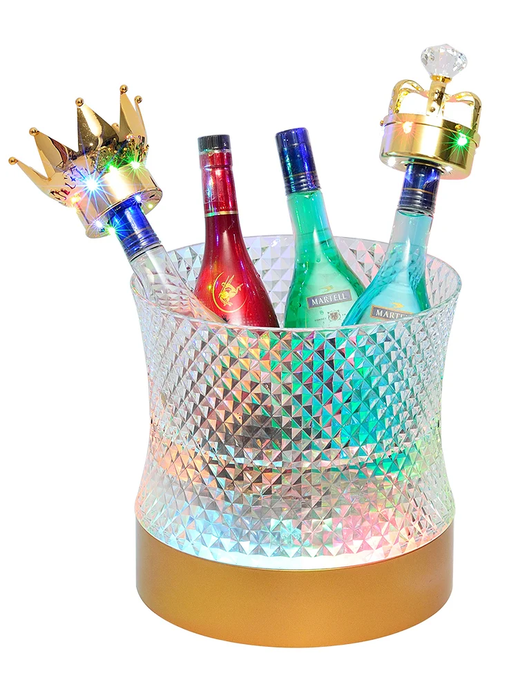 

Светящееся ведерко для льда ed перезаряжаемое ведро для пива, набор для ледяного вина, ведро для красного вина, зарубежного вина, шампанского...