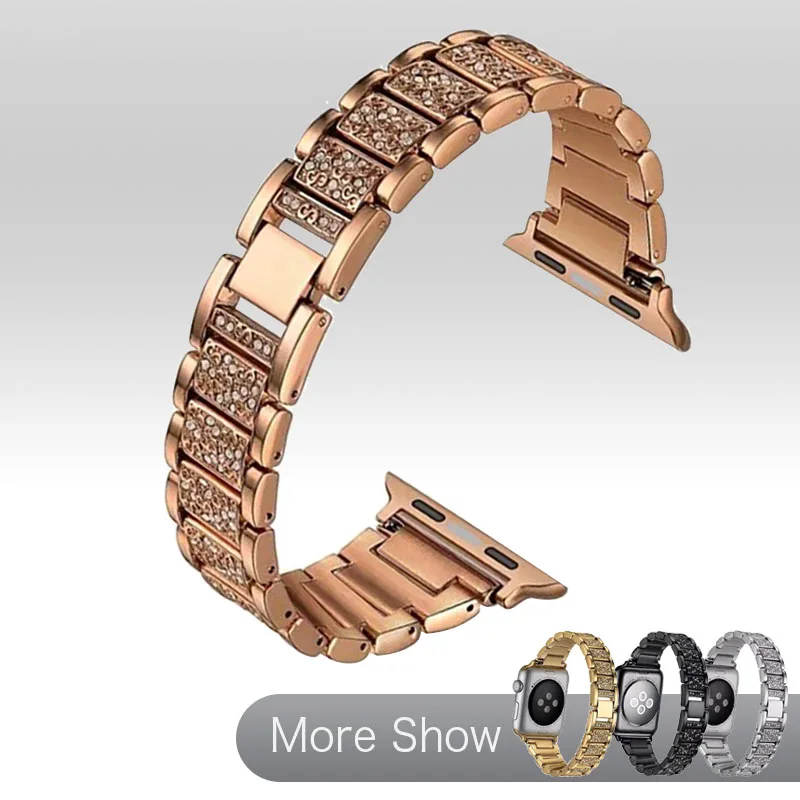 

Браслет для часов Apple Watch Series 6, 5, 4, 3, 38, 42, 40, 44 мм, из нержавеющей стали