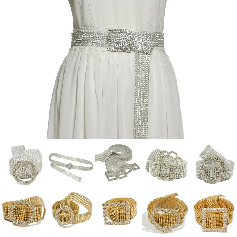 Супер блеск женские Стразы тонкие широкие серебряные блестящие для невесты