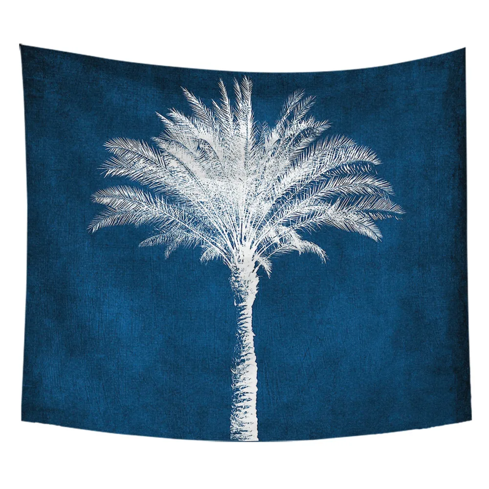 Psychedelic настенный гобелен синий лес хиппи Природный дерево галактика Покрывало