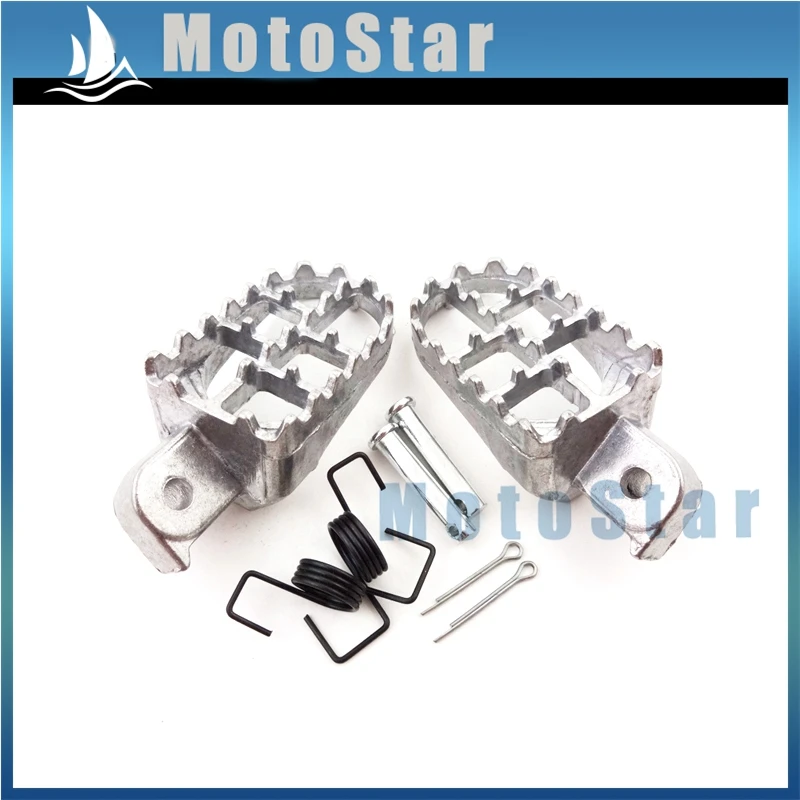 Серебристая алюминиевая подставка для ног мотоцикла XR50R CRF50 CRF70 CRF80 CRF100F |