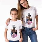 Детская футболка для мамы и дочки, одежда для всей семьи, летняя футболка для мамы и дочки, модные забавные футболки Harajuku ropa, mujer