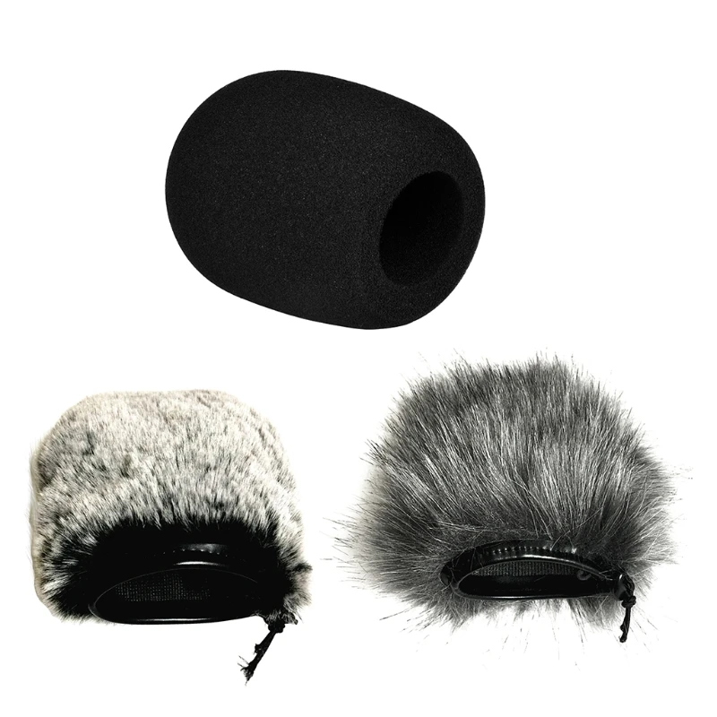 

Artifical Fur Windscreen Cover Microphone Windproof Windshield Filter Foam For Audio- Technica ATR2500 AT2020 AT2035 AT2020 AT20