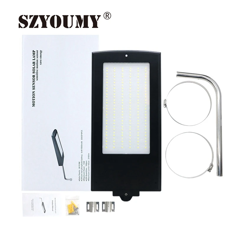 SZYOUMY 168 светодиодов солнечный уличный свет наружная светодиодная Солнечная лампа