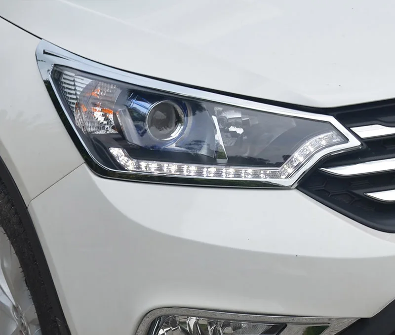 2/4 шт. для передней лампы Dongfeng AX7 2015 2017 декоративная рамка|Хромирование| |