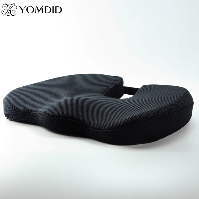 

Memory Foam Pillow Black Cushion Non-slip Breathable Pillow Adjustable Car Seat Cushions Adult Office Seat Black Cushions