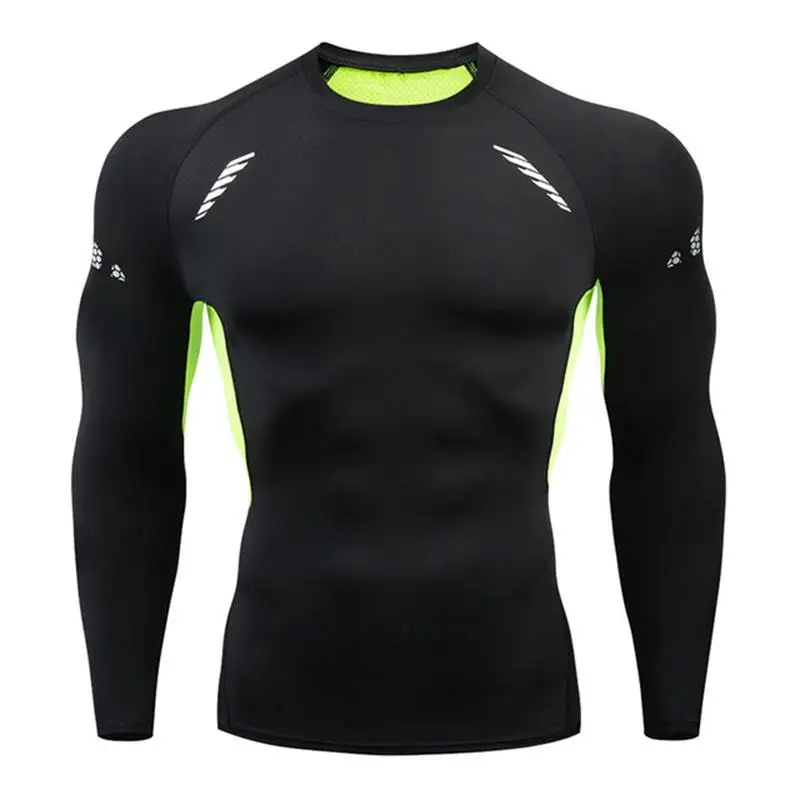 Мужские футболки для бега рубашка Rashguard Мужская футболка с длинным рукавом