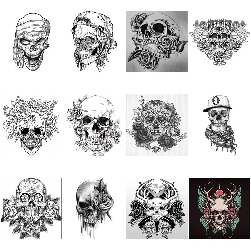 

5D Diy Diamond Painting Flowers Skull Handmade Rhinestone Cross Stitch Art Kit Skull Picture Diamond Mosaic Home Decoration Gift