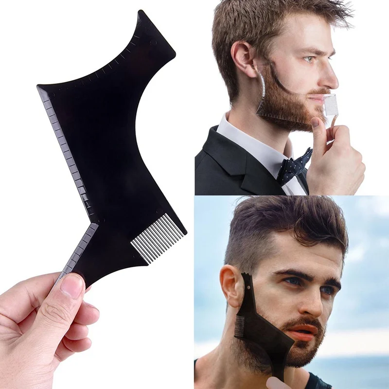 Новое поступление шаблон для придания формы бороде мужчин расческа черные