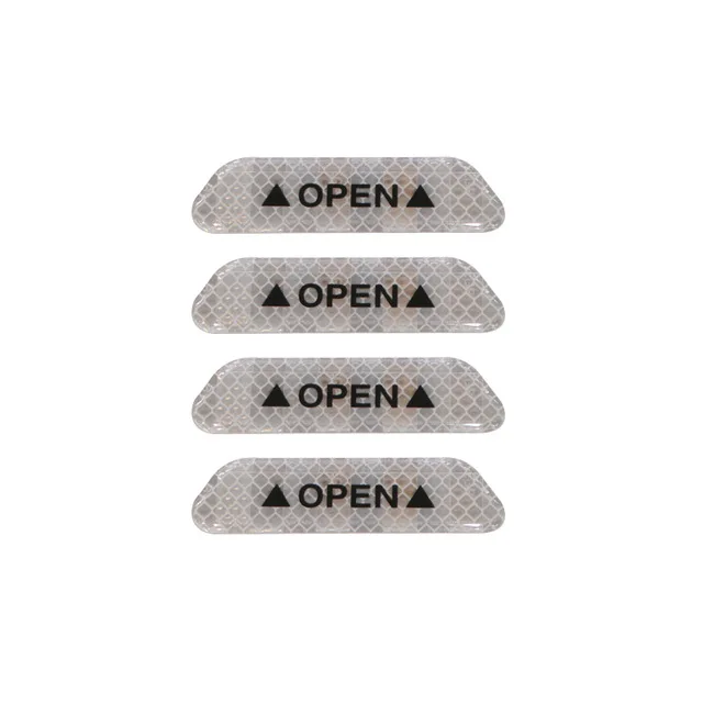 silver-4pcs Для smart 450 451 453 fortwo forfour автомобильный предупреждающий светоотражающий стикер, знак безопасности двери, украшение автомобиля, светоотражающие полосы для brabus - Название цвета: silver-4pcs