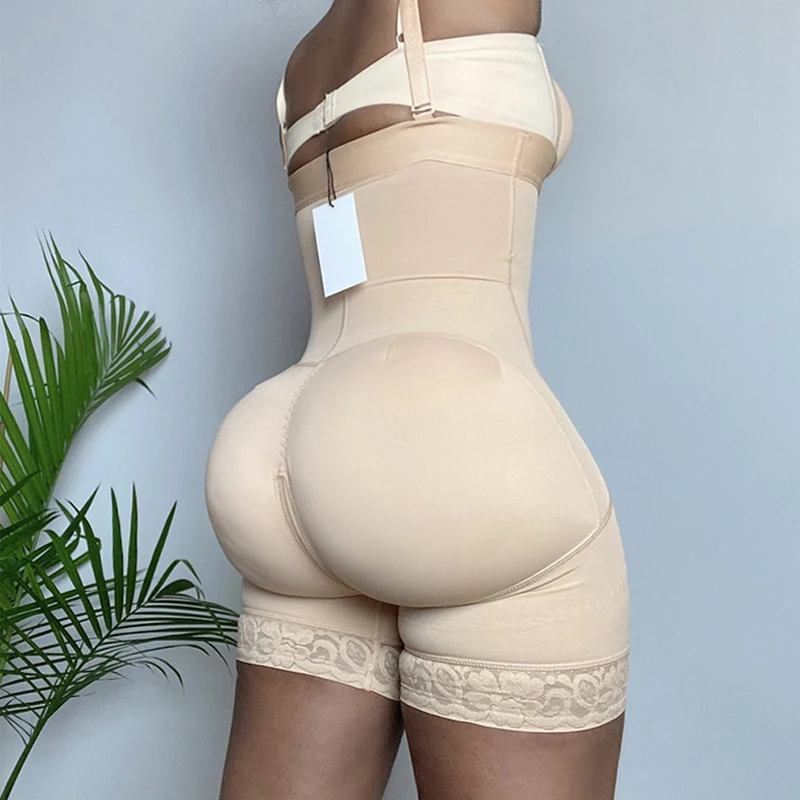 High Compression Women'S Shapewear Sexy Lingerie Bodysuit Women Lace Extra Firm Zipper Control Bodysuit