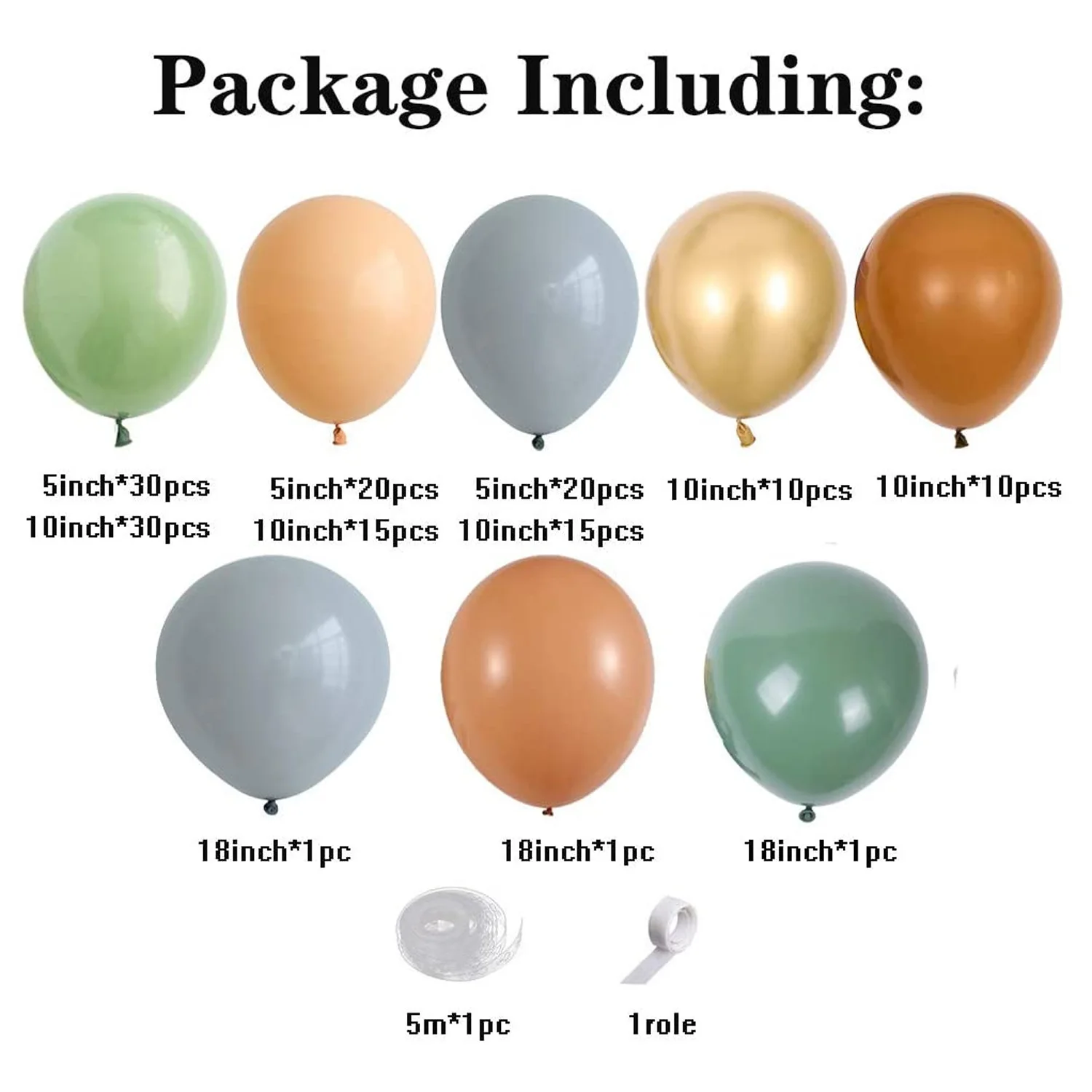 Kit de arco de globo de caf&eacute; con tema de jungla, guirnalda de aguacate verde para ni&ntilde;os, suministros de decoraci&oacute;n para fiesta de cumplea&ntilde;os salvaje, 155 piezas-3