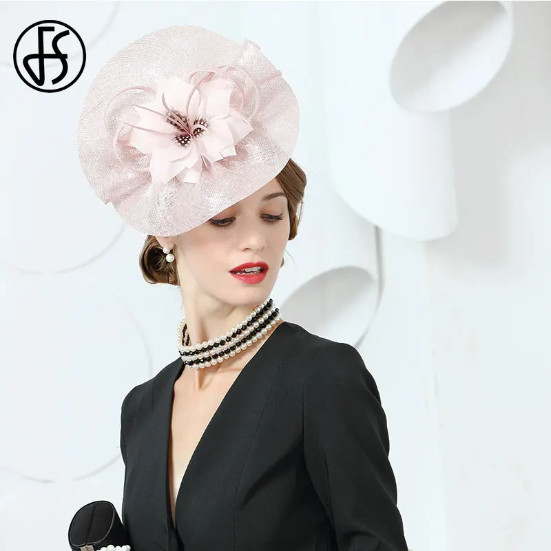 Женская винтажная шляпка Вуалетка FS Шляпка в стиле Кентукки для церкви и