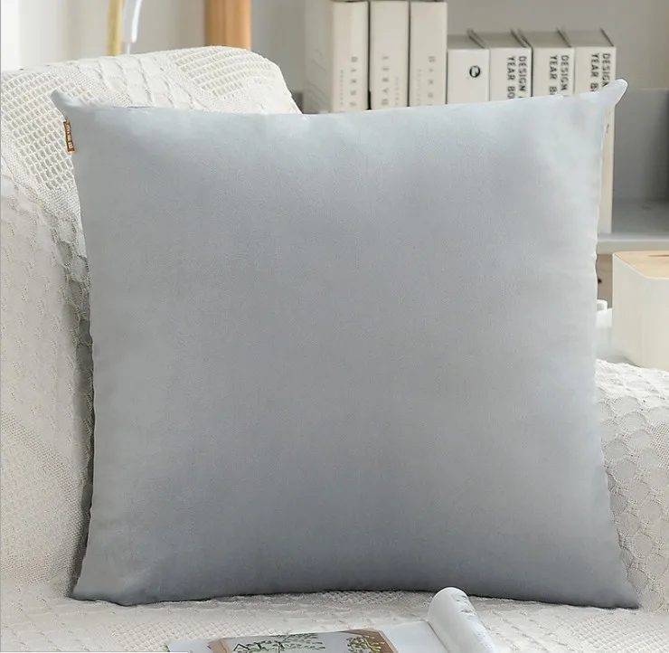 light grey Синий Розовый супер мягкий бархат декоративная подушка для дома обложка серый зеленый велюровая Подушка домашняя декоративная наволочка 30x50 см - Цвет: light grey