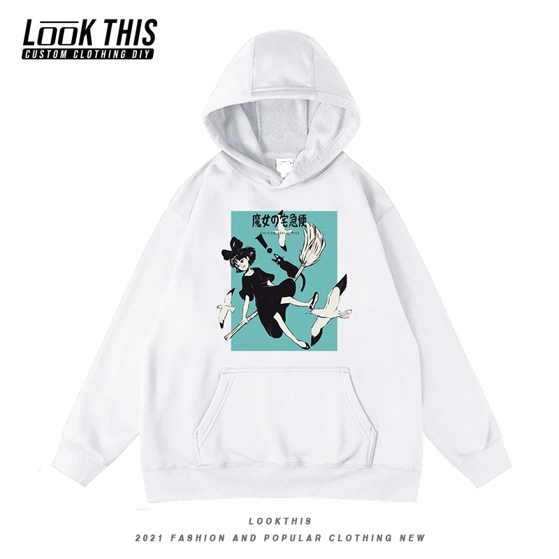 

Japanese Animation Kiki's Delivery Service Hot Sale Hoodies Cartoon Children's Clothes Girl Sweatshirt Manga Clothing for Girls