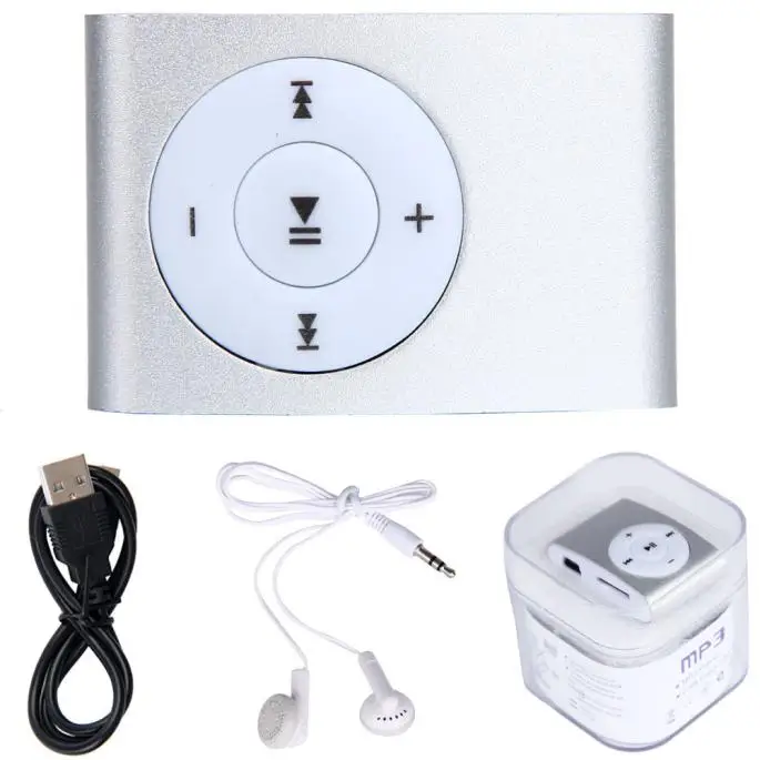 USB мини MP3 плеер с поддержкой карт Micro SD TF 32 ГБ mp3 клипсой для наушников спортивный