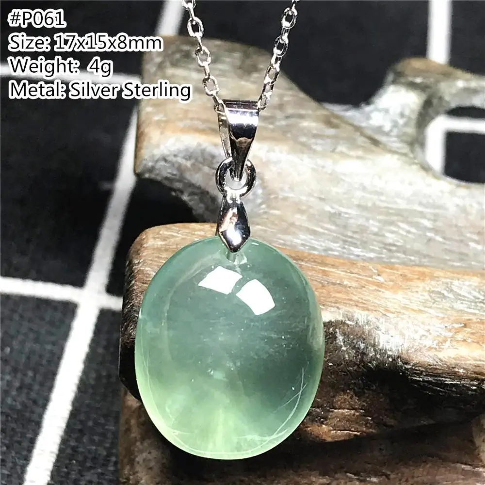 Ожерелье Подвеска с пренитом натурального зеленого цвета ювелирные изделия для