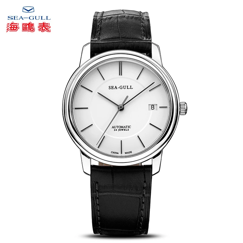 

Seagull watch ultra-thin men's simple belt single calendar waterproof men's watch automatic mechanical watch M201SG