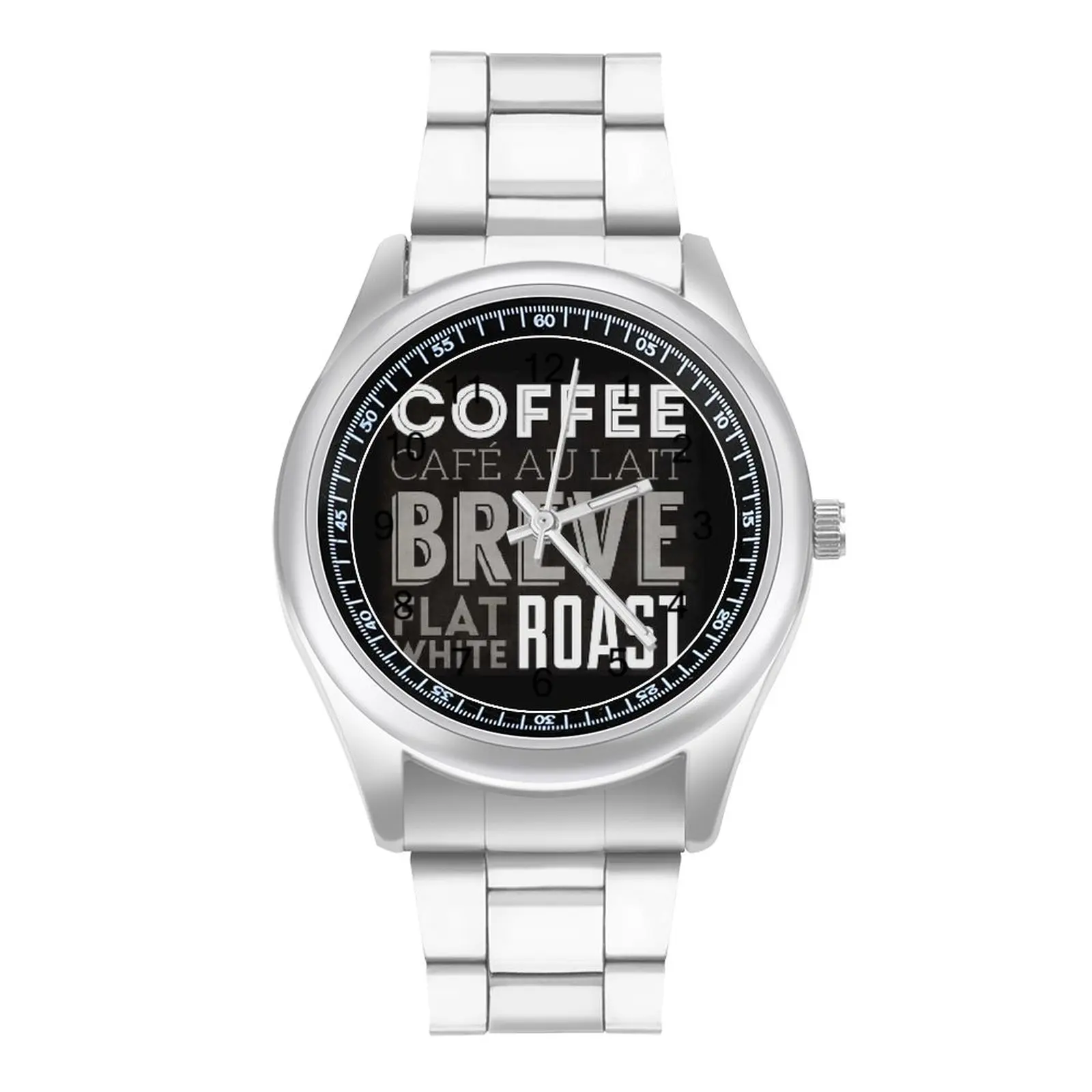 

Часы кварцевые Стальные женские, оригинальные наручные деловые, с фотографией кофе