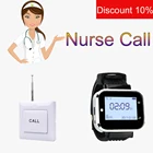 Белый сильный сигнал Беспроводной вызова Системы 2 вызова Пуговицы + 1 часы пейджер для ресторана, кафе, барБеспроводной колокольчиков