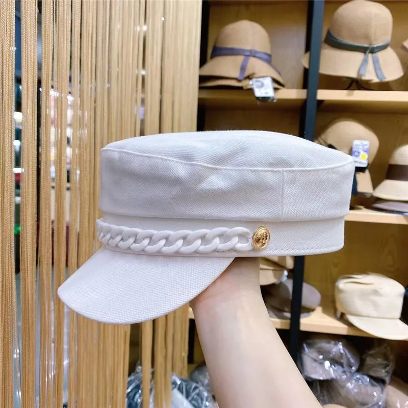 Новинка Женская весенне летняя хлопковая кепка USPOP для газетчика с цепочкой