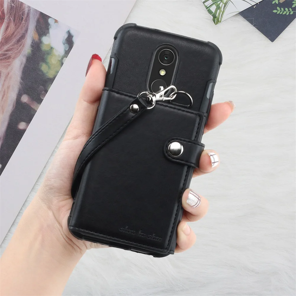 Чехол-бумажник с откидной крышкой и шнурком для телефона LG Q7/Q7 +/Q7 Aipha чехлы Q Stylo4/Q