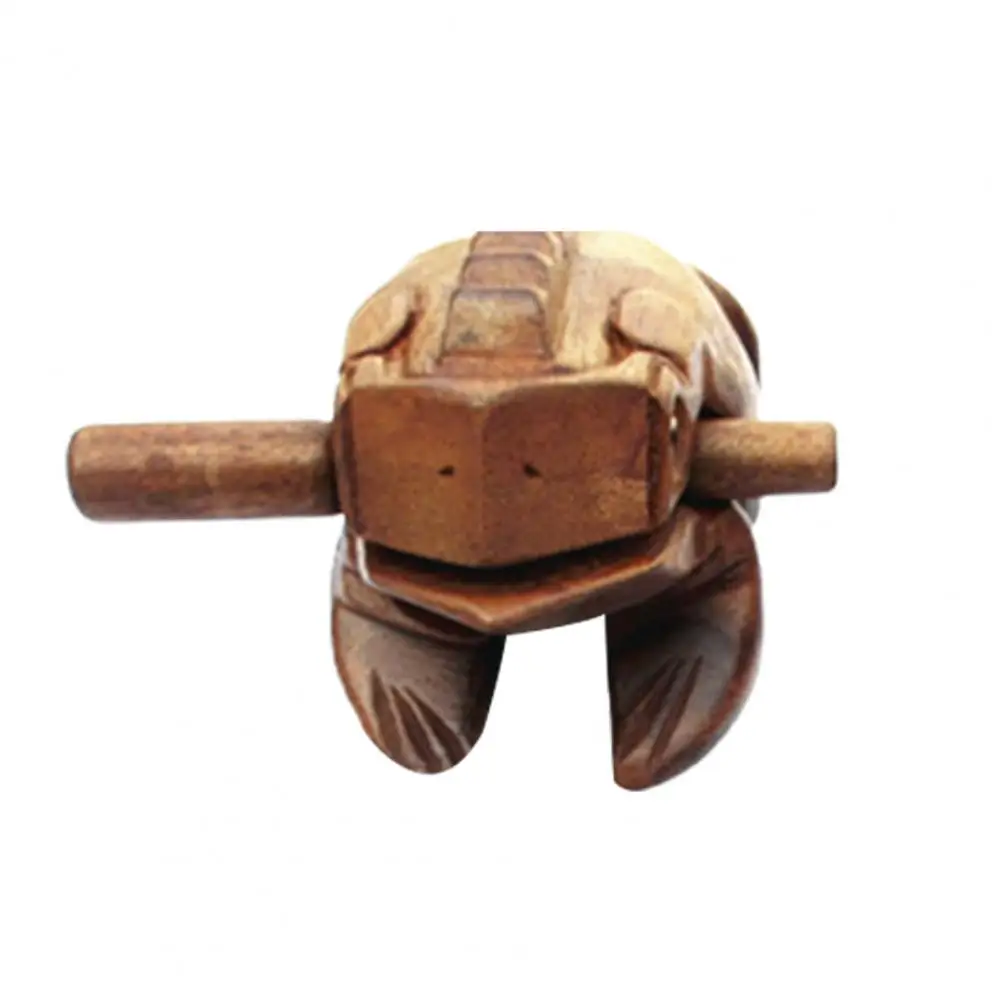 

Wooden Lucky Frog Croaking Musical Instrument Tone Block Home Office Decor Craft Tabletop Ornaments Gift