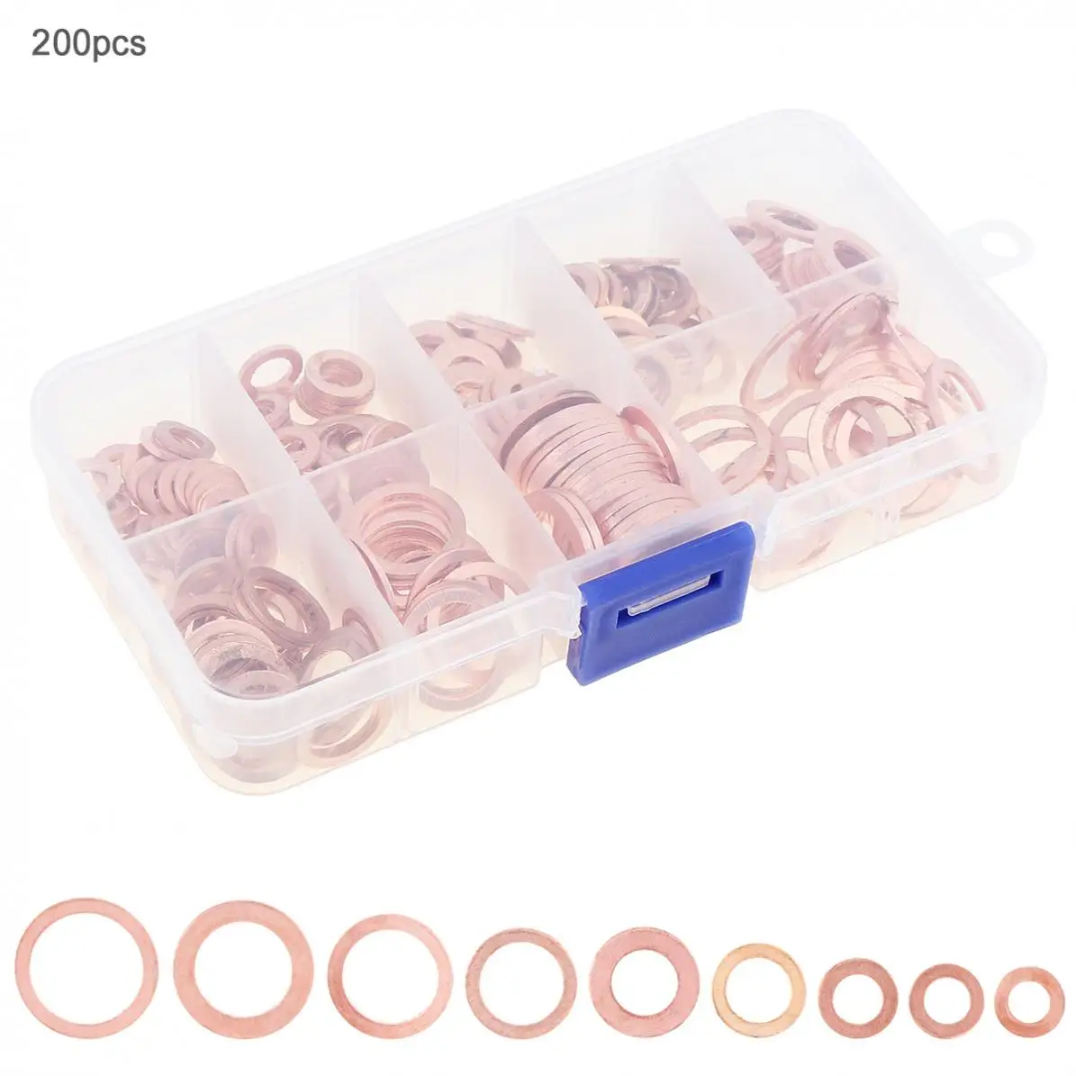 200 шт. медная шайба плоское кольцо прокладка пробка для отстойника сальник