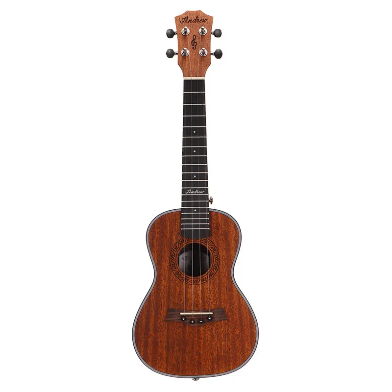 

Andrew 23 Inch Mahogany High Molecular Carbon String Coffee Color Ukulele for Guitar Player Beginner Musical Gifts Instrument