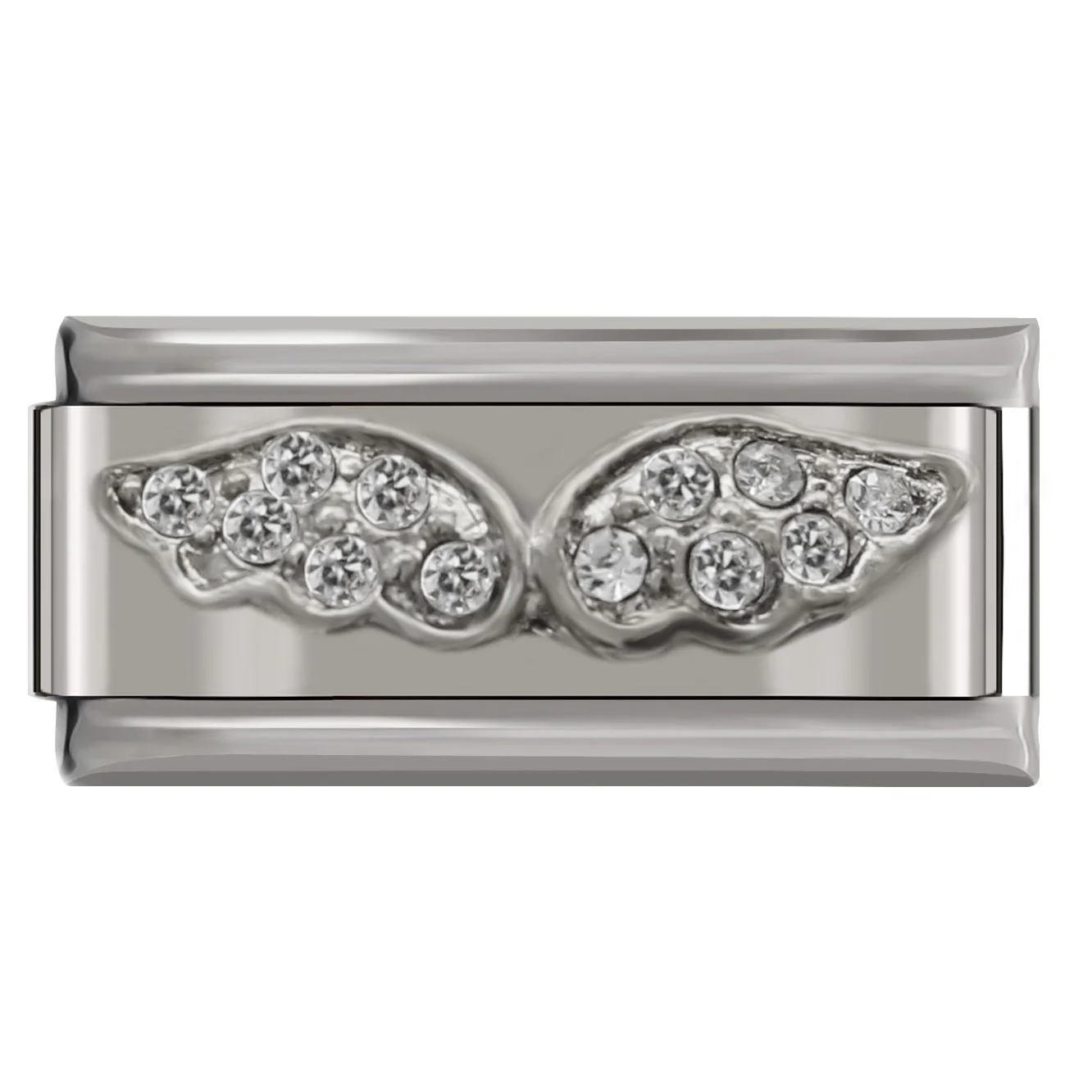 Браслет Hapiship с розовым каблуком галстуком бабочкой и надписью Love Luck Размер 9 мм